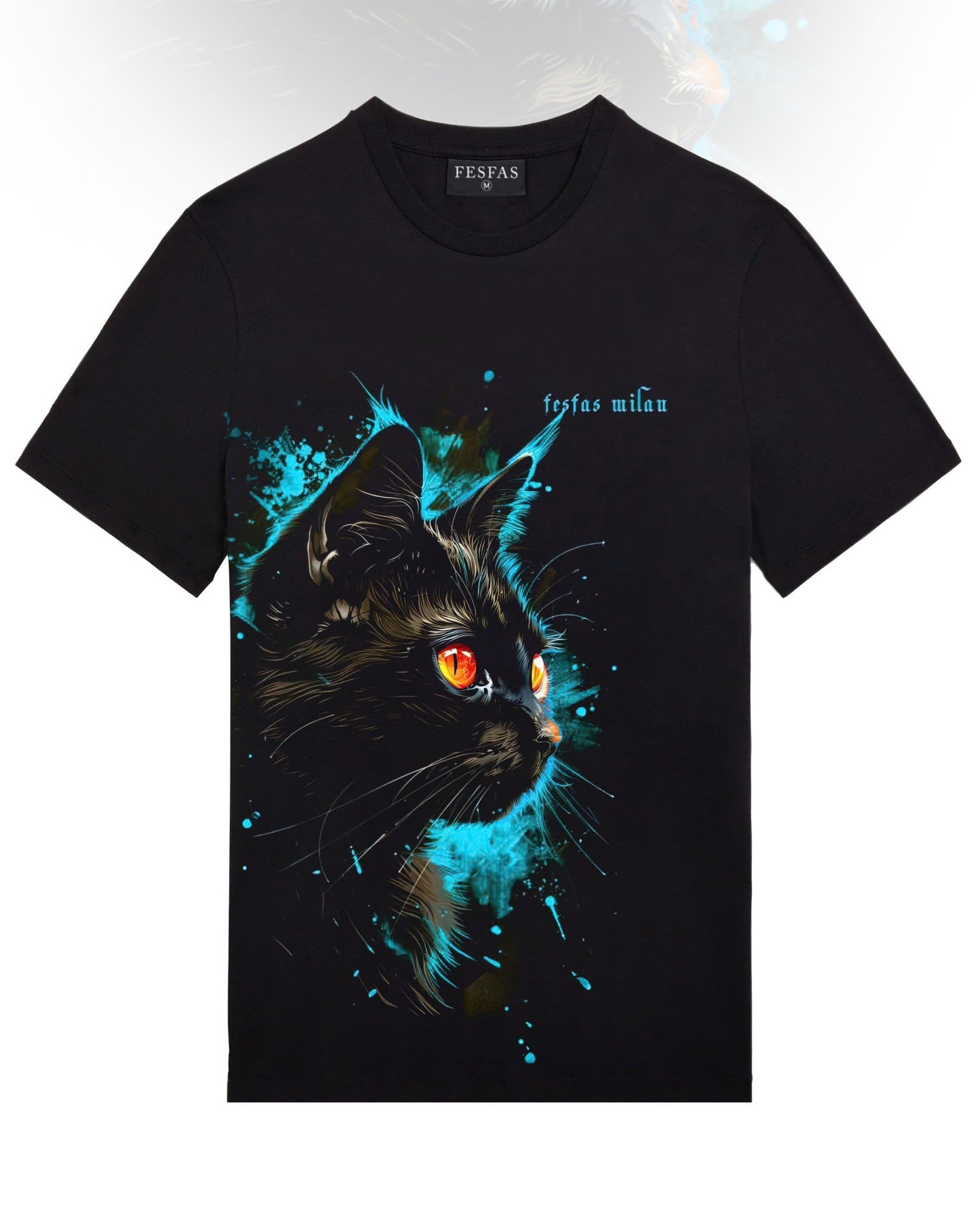 FesFas cat-print | Áo Thun | Nam | Màu Đen