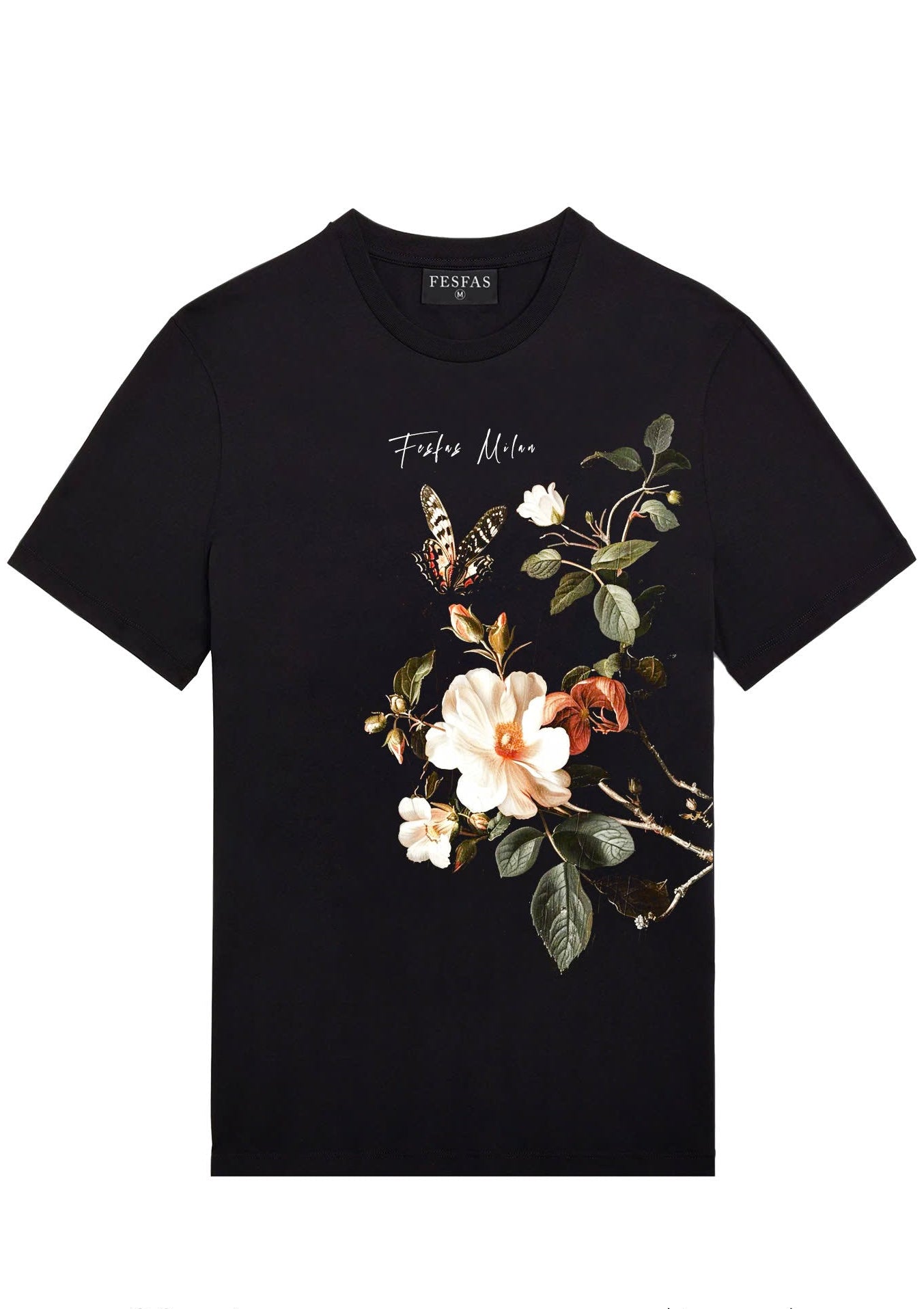 FesFas flowers-print | Áo Thun | Nam | Màu Đen
