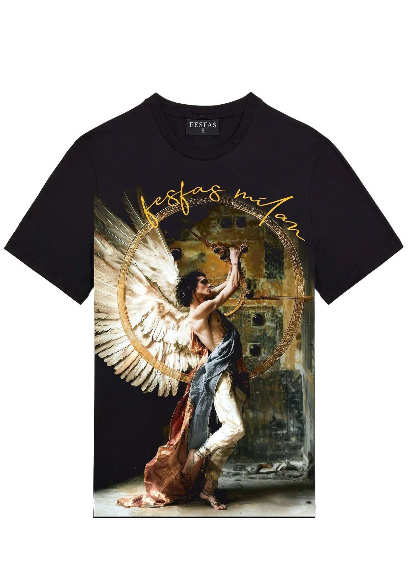 FesFas angel-print | Áo Thun | Nam | Màu Đen