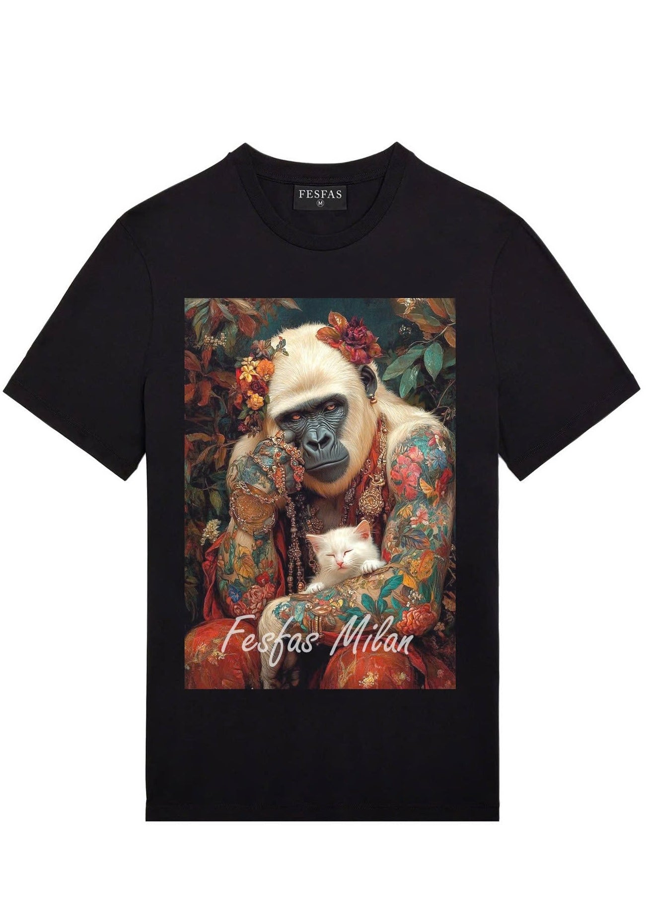 FesFas Kong-print | Áo Thun | Nam | Màu Đen