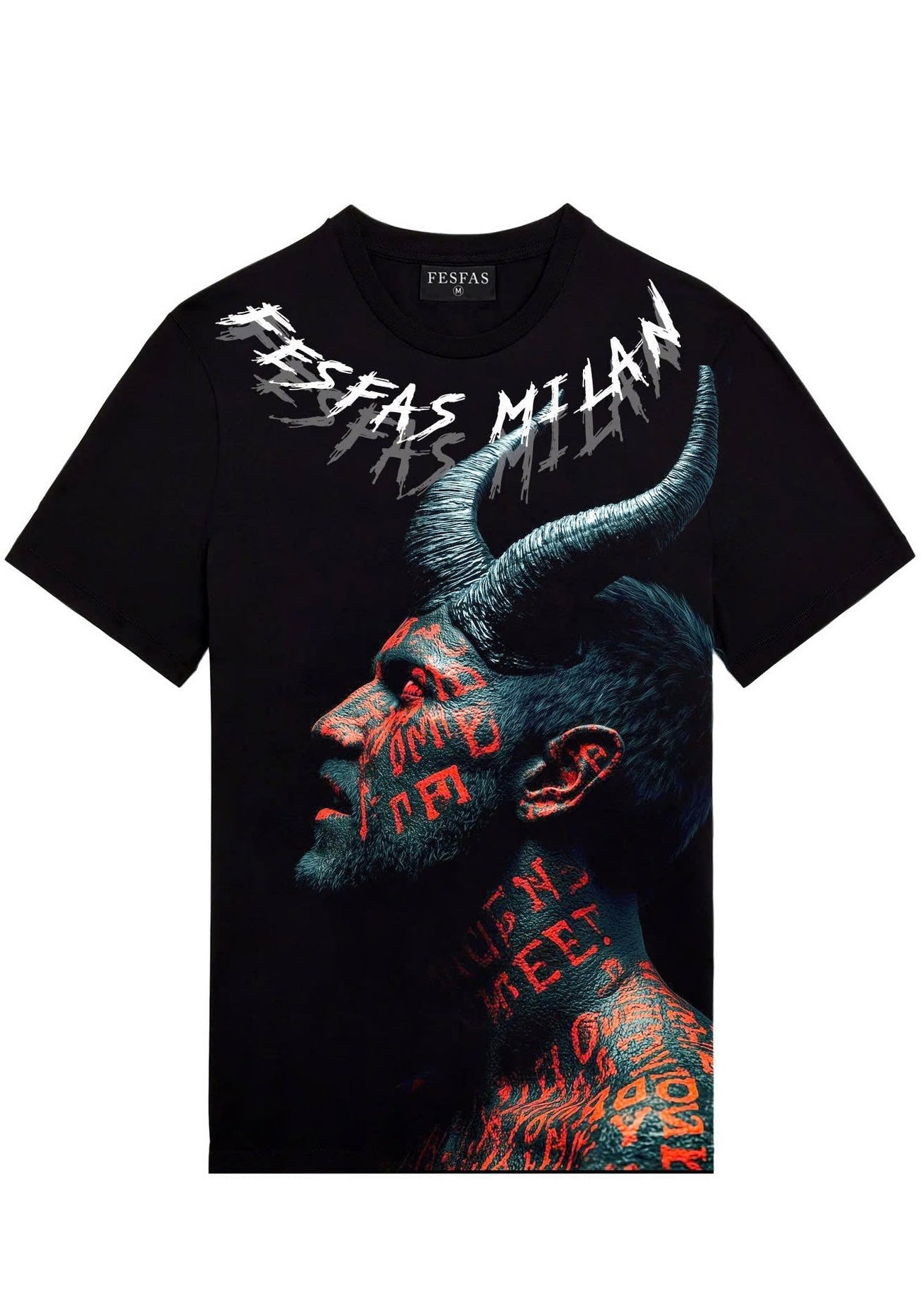 FesFas devil-print | Áo Thun | Nam | Màu Đen