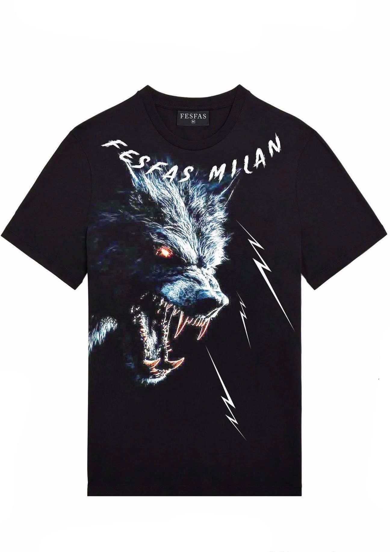 FesFas wolf-print | Áo Thun | Nam | Màu Đen
