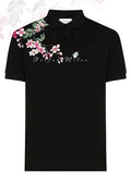 FesFas Floral-print | Áo Polo | Nam | Màu Đen