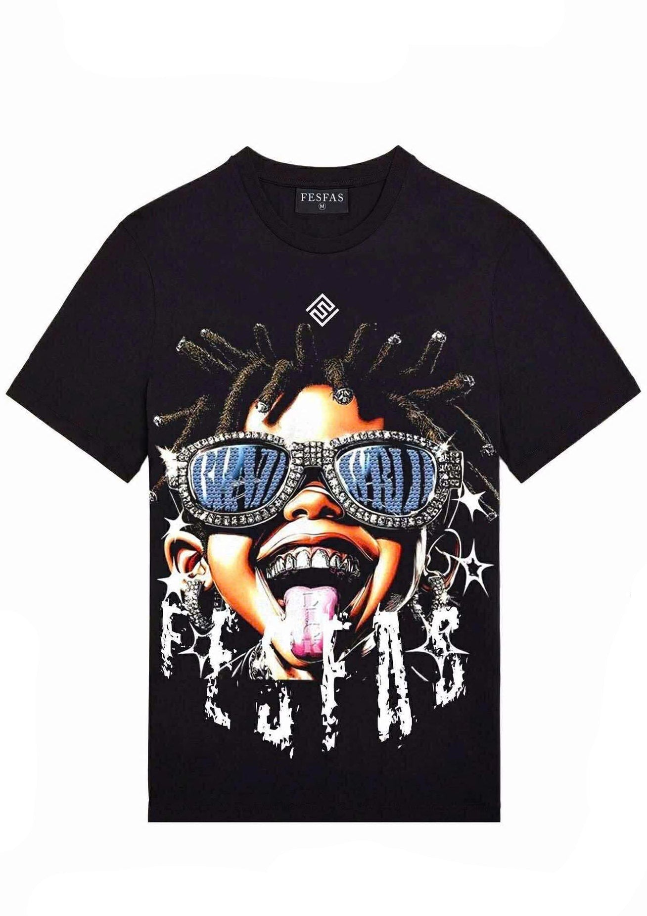 FesFas dreadlock-print | Áo Thun | Nam | Màu Đen