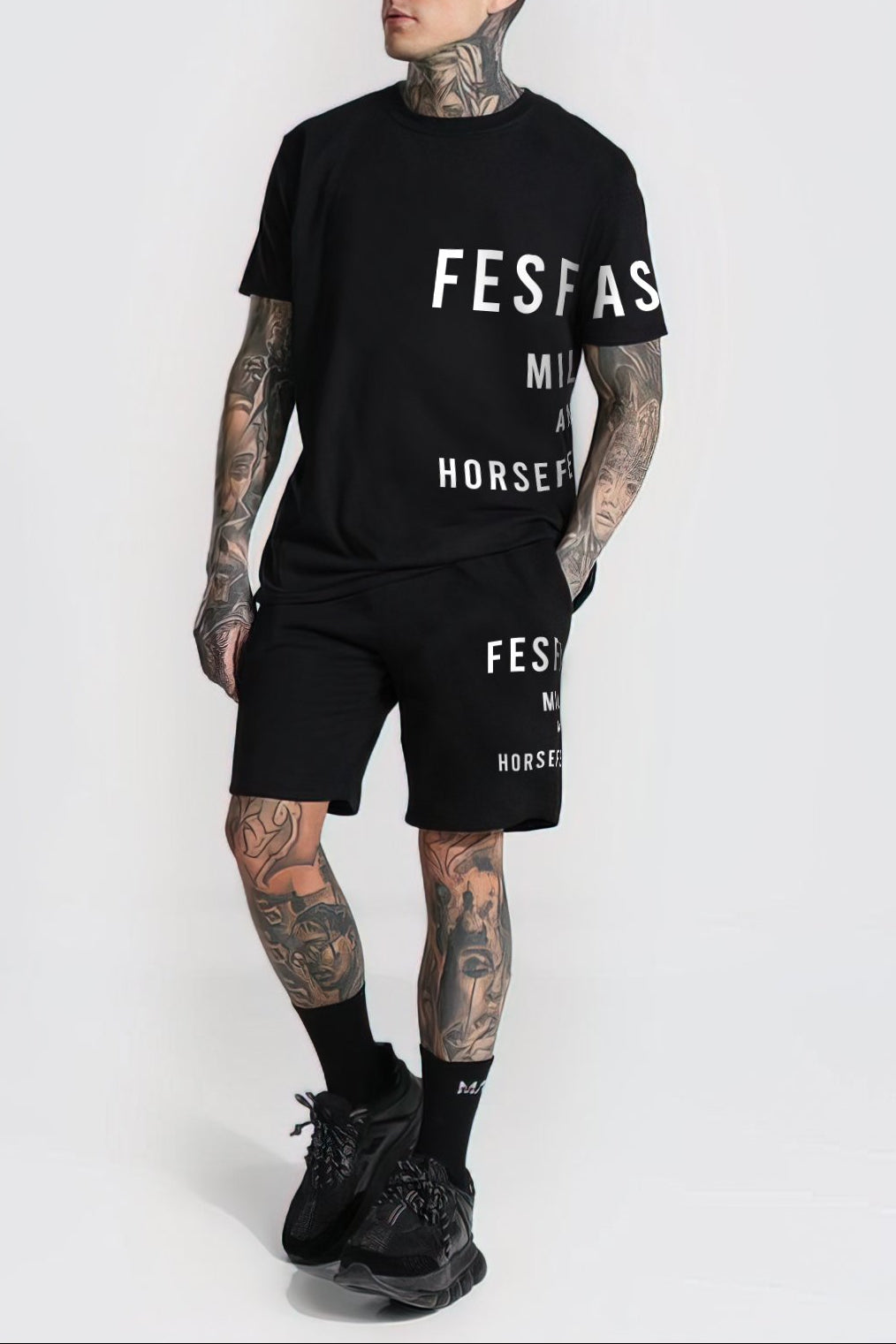 FesFas graphic-print | Áo Thun | Nam | Màu Đen
