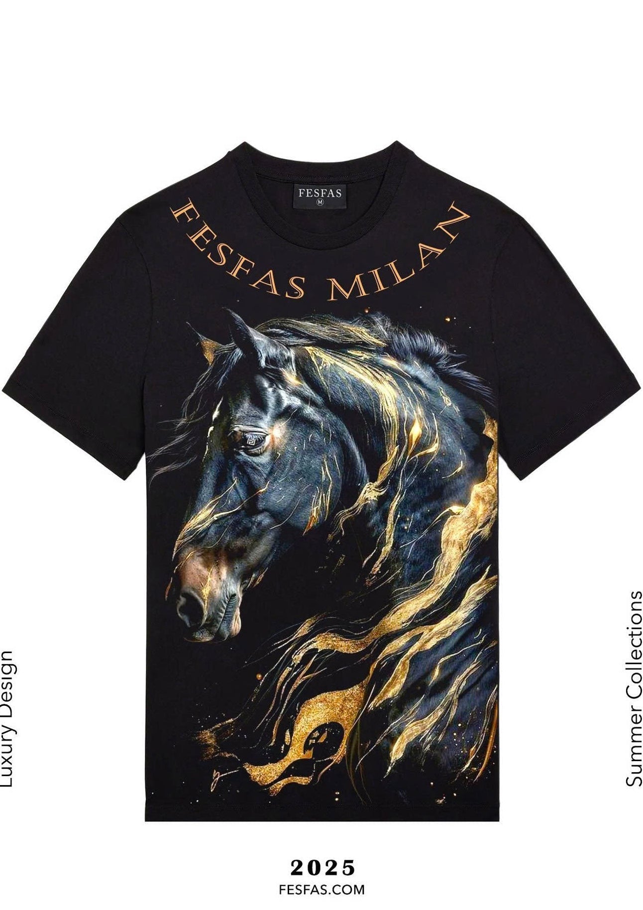 FesFas horse-print | Áo Thun | Nam | Màu Đen