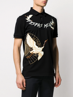 FesFas crane-print | Áo Polo | Nam | Màu Đen