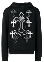 FesFas Cross-print Hoodie Set | Black | Men