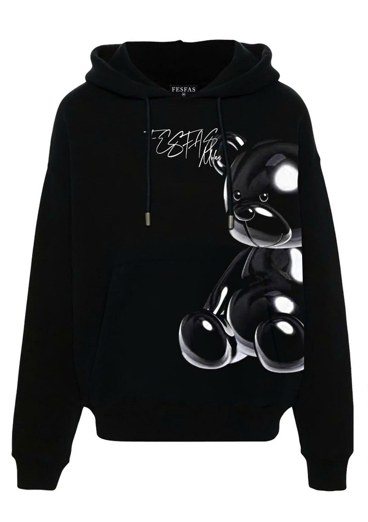 FesFas bear-print Hoodie | Black | Men
