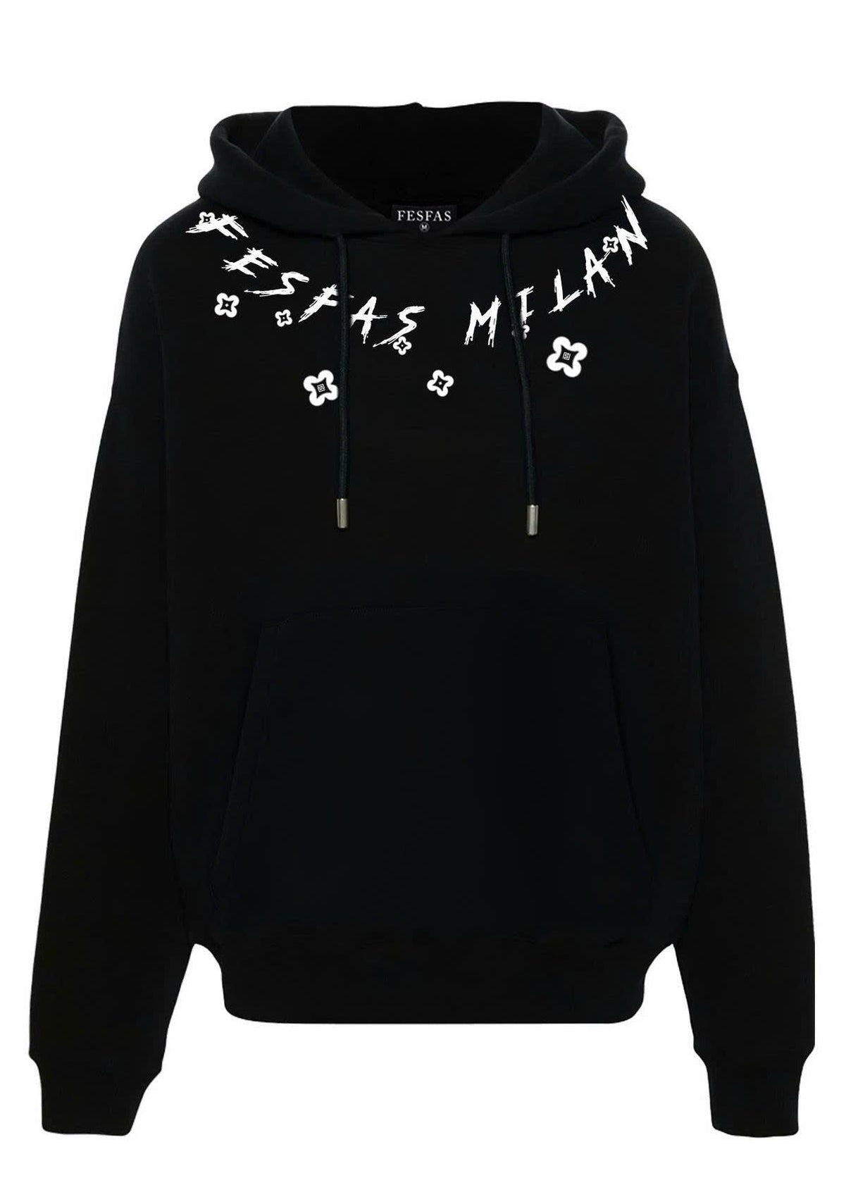 FesFas graphic-print Hoodie | Black | Men