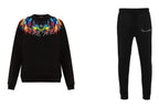 FesFas Feathers-print Sweatshirt Set | Black | Men