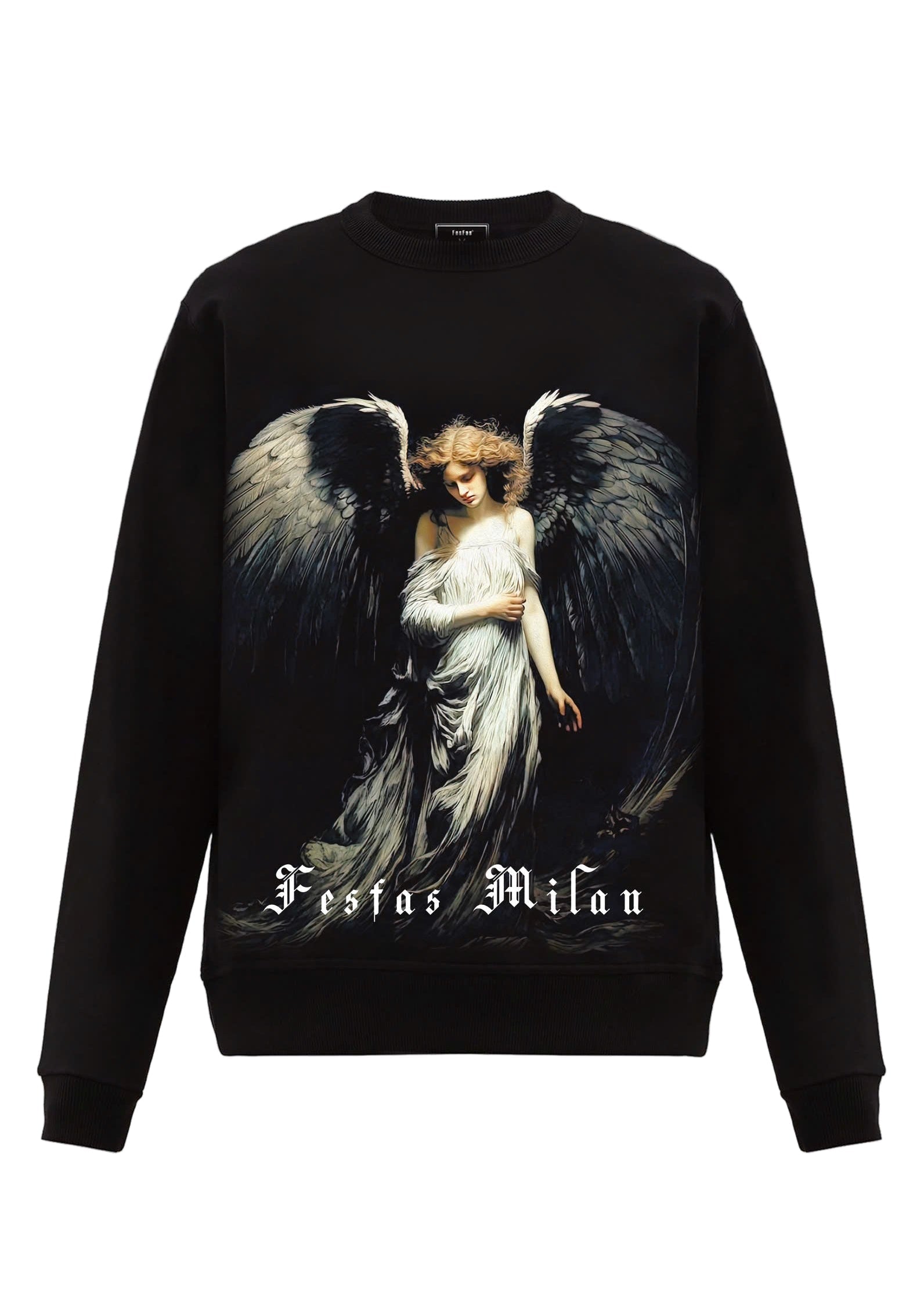 FesFas Angel-print Sweatshirt Set | Black | Men