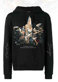 FesFas Angel-print Hoodie | Black | Men