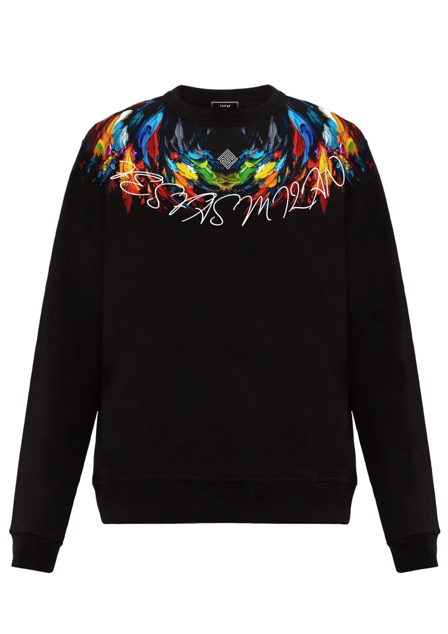 FesFas Feathers-print Sweatshirt Set | Black | Men