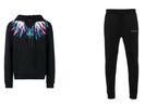 FesFas colorful feathers-print Hoodie Set | Black | Men