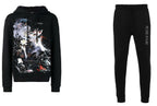 FesFas Japanese tattoos-print Hoodie Set | Black | Men