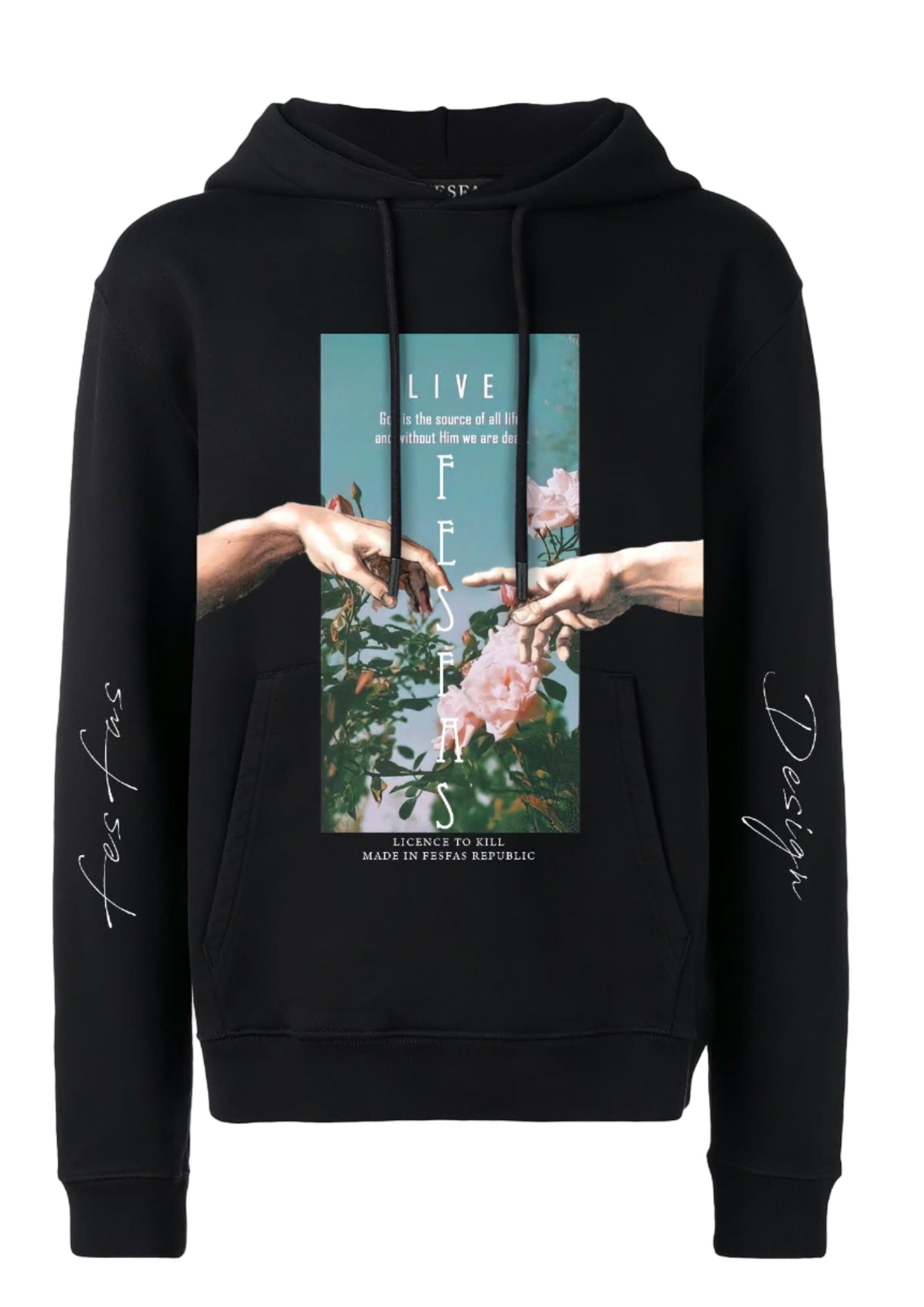FesFas flower-print Hoodie | Black | Men
