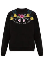 FesFas Flower-print Sweatshirt | Black | Men