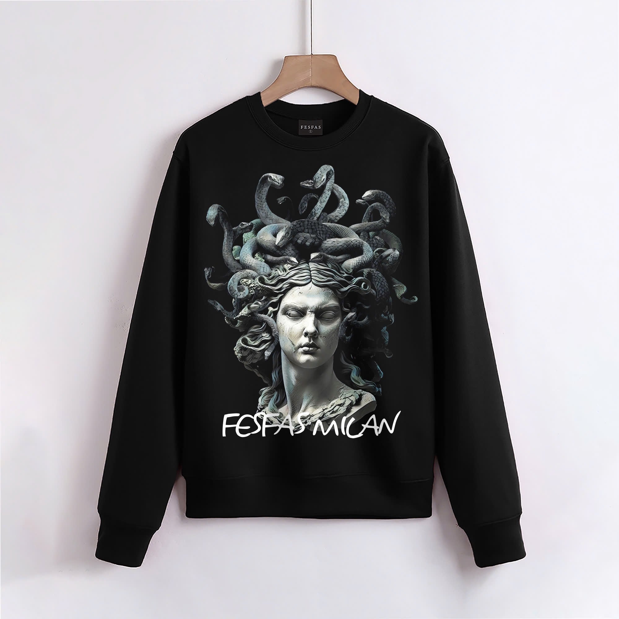 FesFas Medusa-print Sweatshirt Set | Black | Men