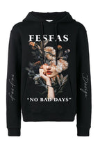 FesFas Flower-print Hoodie | Black | Men