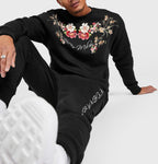 FesFas Flowers-print Sweatshirt Set | Black | Men