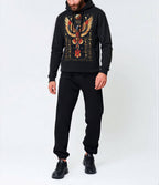 FesFas Egyptian bird-print Hoodie Set | Black | Men