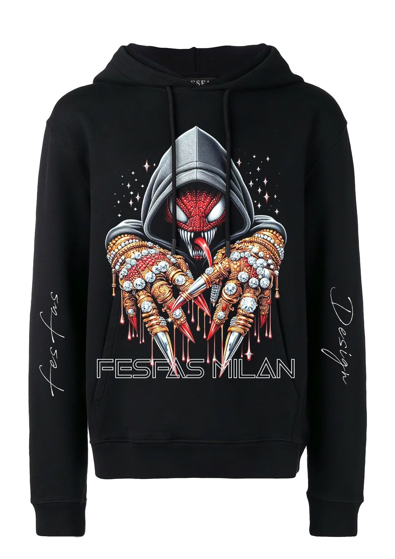 FesFas venom-print Hoodie | Black | Men