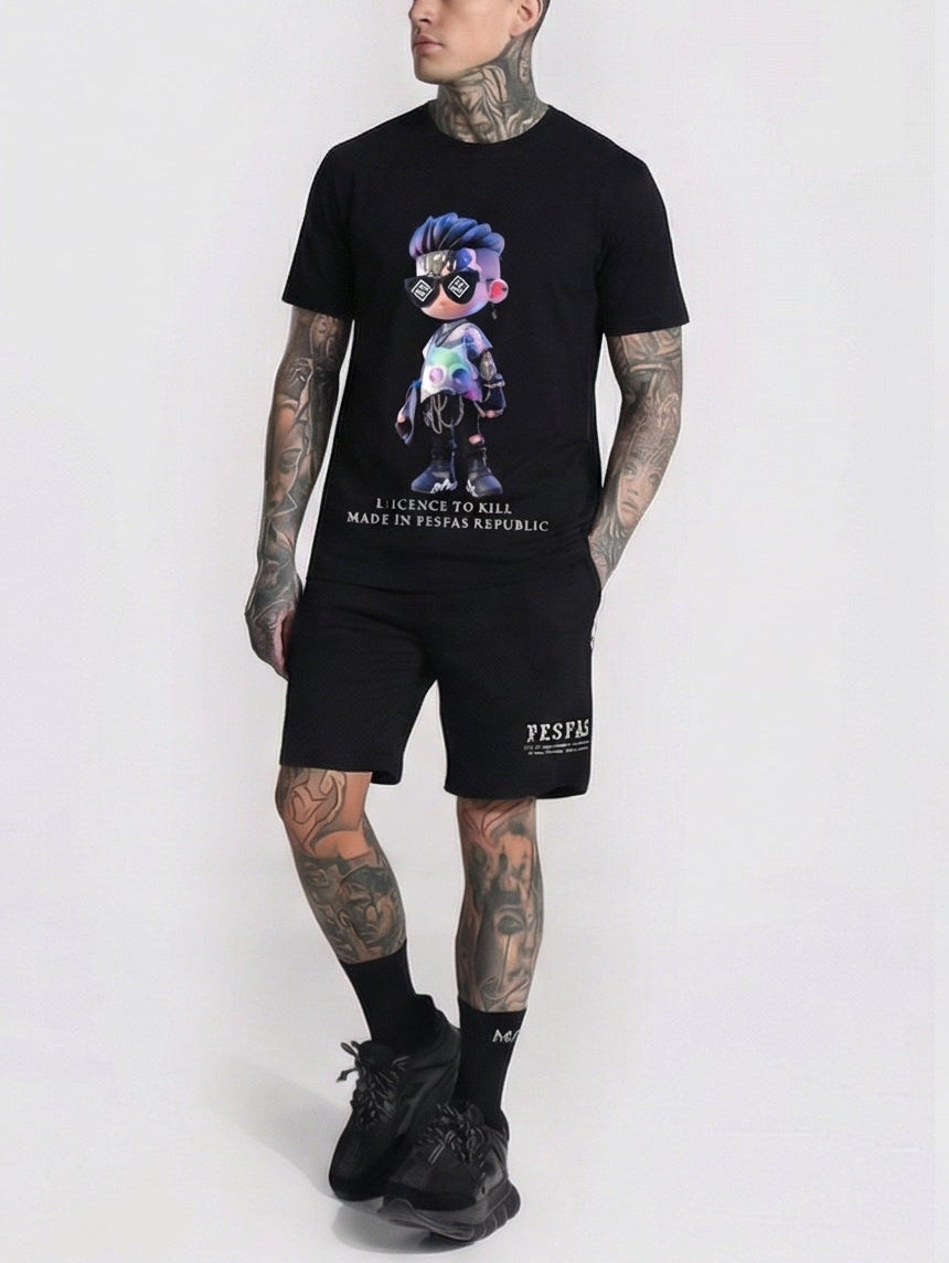 FesFas hiphop boy-print | Bộ T-Shirt | Nam | Màu Đen