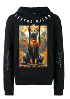 FesFas Egyptian Cat-print Hoodie | Black | Men