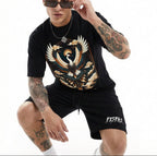 FesFas phoenix-print | Bộ T-Shirt | Nam | Màu Đen