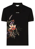 FesFas Floral-print | Áo Polo | Nam | Màu Đen