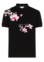 FesFas Floral-print | Áo Polo | Nam | Màu Đen