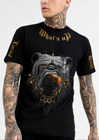 FesFas bulldog-print | Áo Thun | Nam | Màu Đen