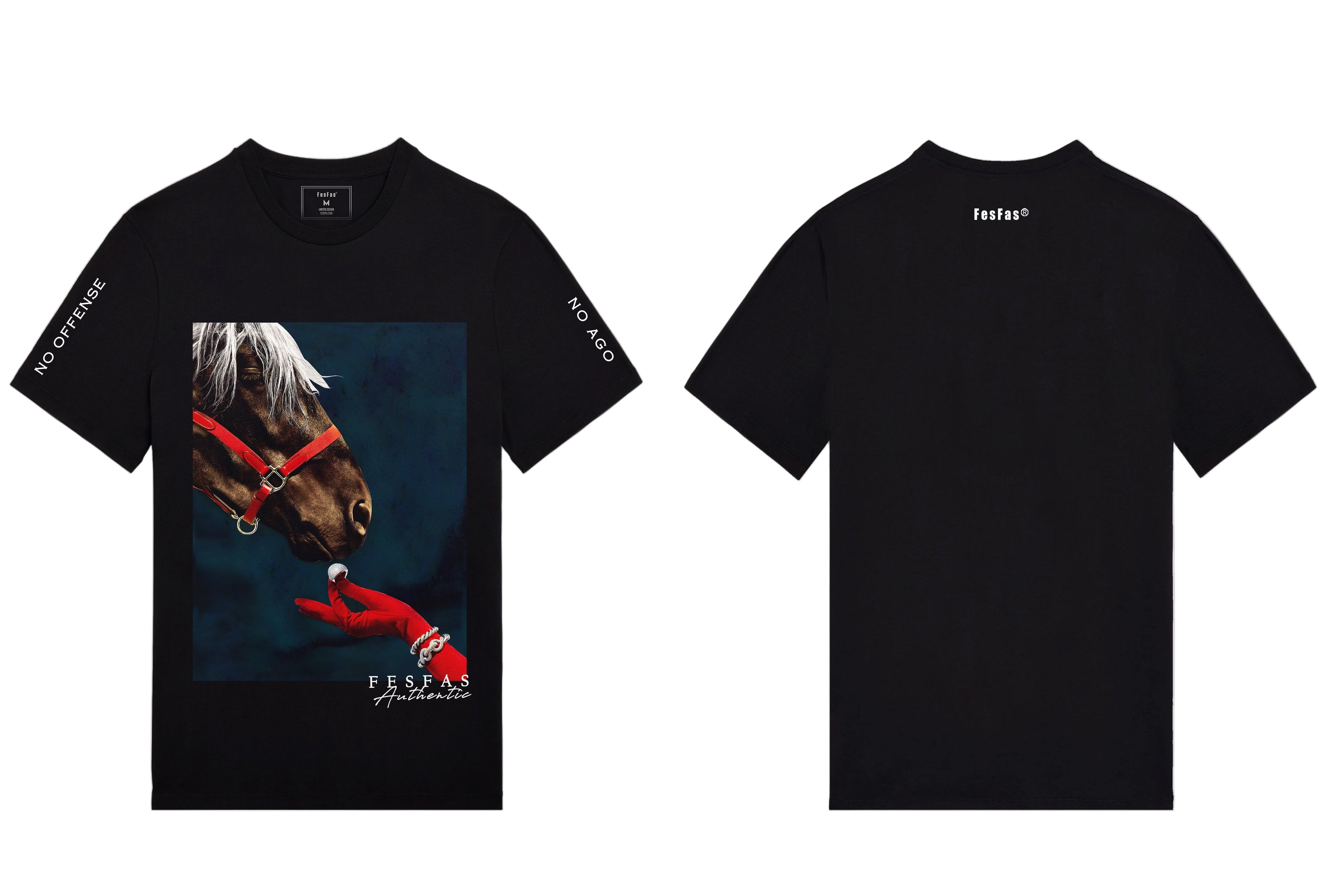 FesFas horse-print | Áo Thun | Nam | Màu Đen