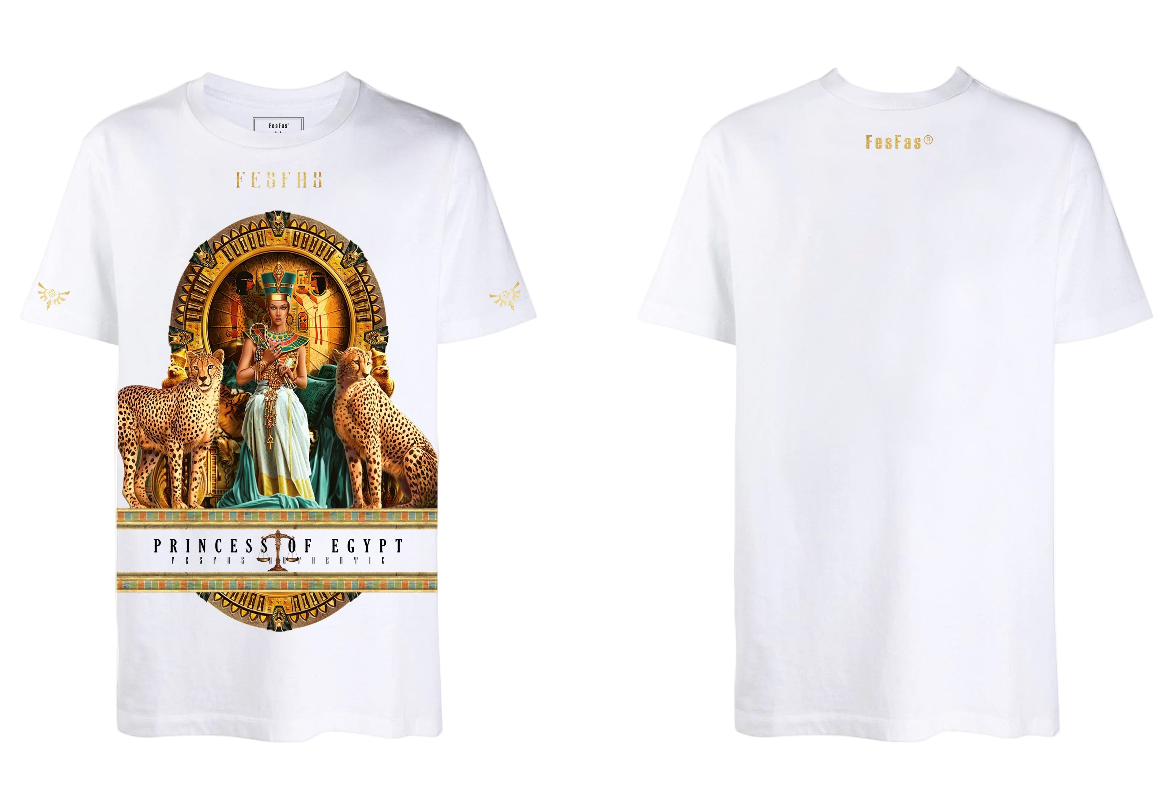 FesFas egypt queen-print T-shirt | White | Men