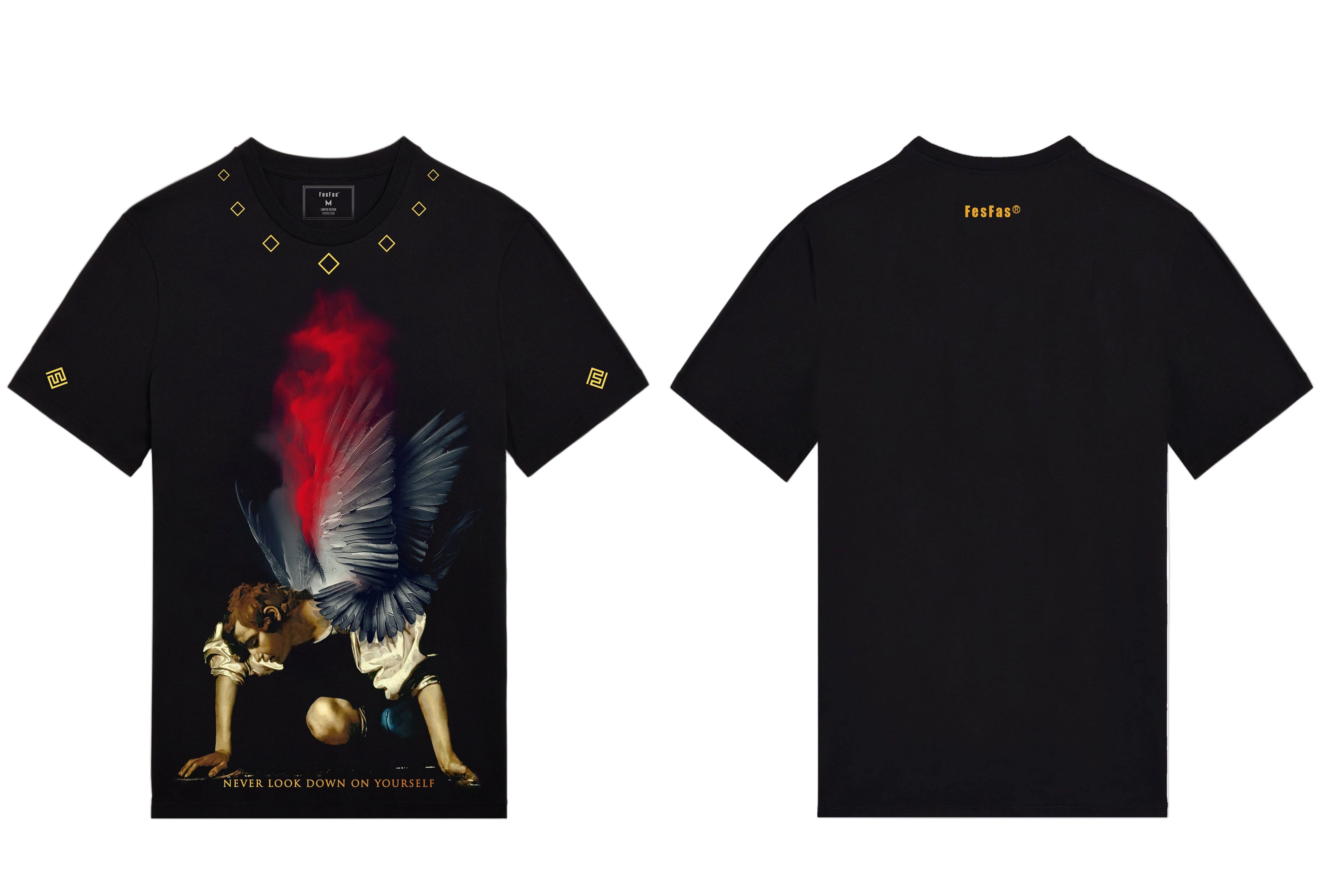 FesFas angel-print | Áo Thun | Nam | Màu Đen
