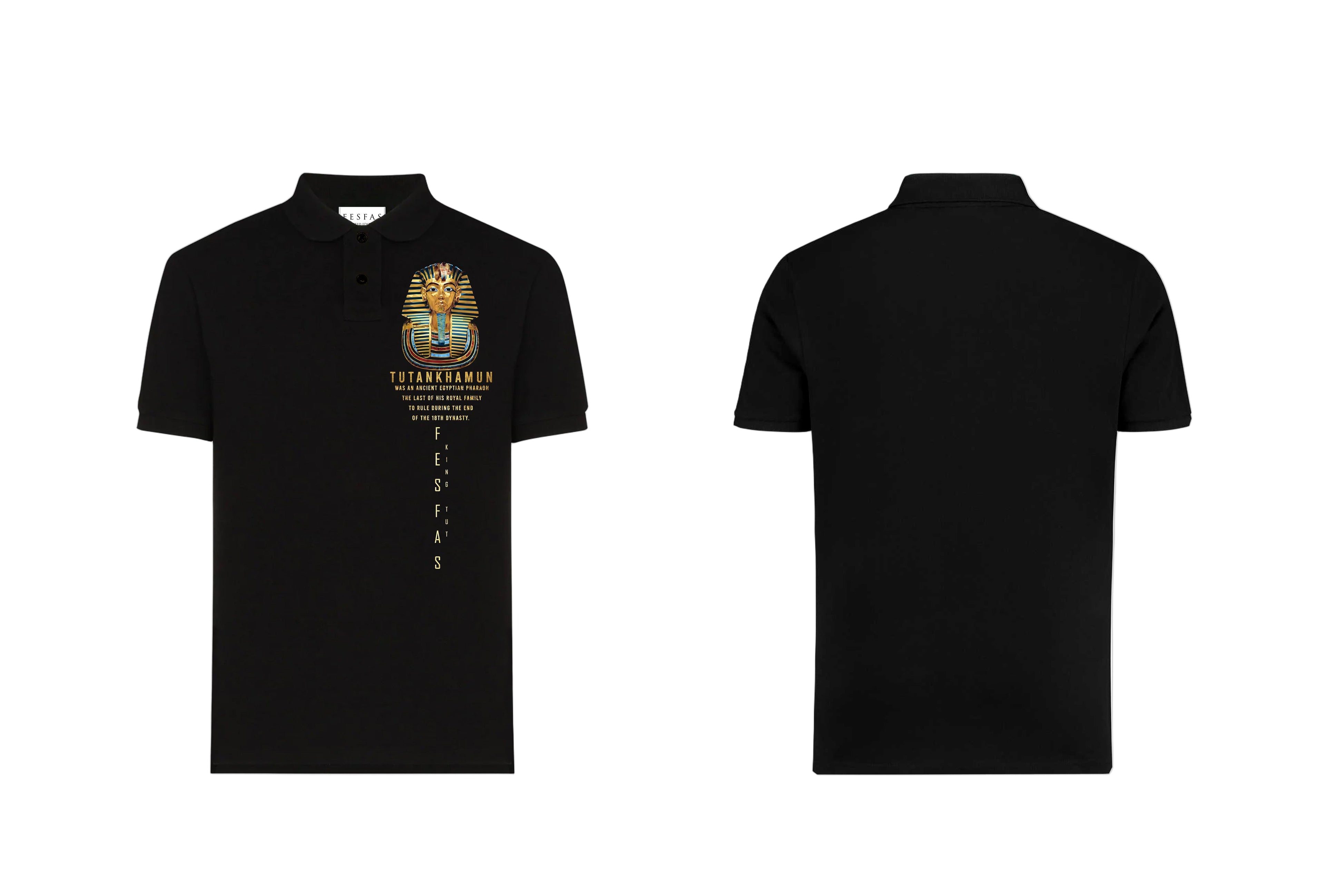 FesFas King Tut-print | Áo Polo | Nam | Màu Đen