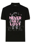 FesFas "Never Get Lost"-print | Áo Polo | Nam | Màu Đen
