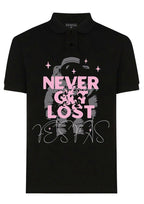 FesFas "Never Get Lost"-print | Áo Polo | Nam | Màu Đen
