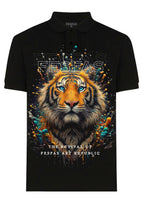 FesFas Tiger-print | Áo Polo | Nam | Màu Đen