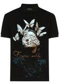 FesFas Girl-print | Áo Polo | Nam | Màu Đen