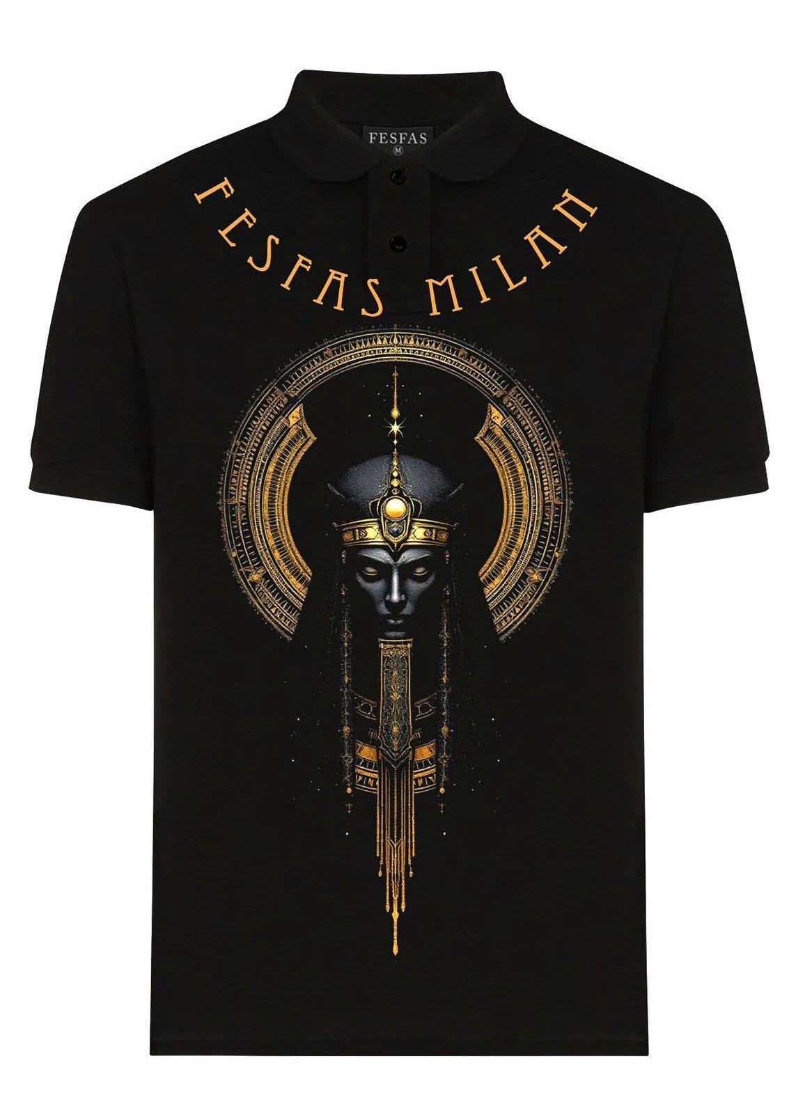 FesFas Pharaoh-print | Áo Polo | Nam | Màu Đen