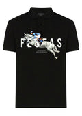FesFas Horse-print | Áo Polo | Nam | Màu Đen