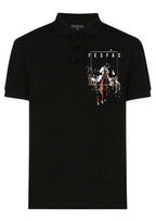 FesFas Horse-print | Áo Polo | Nam | Màu Đen