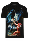 FesFas Angel-print | Áo Polo | Nam | Màu Đen