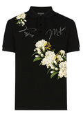 FesFas Floral-print | Áo Polo | Nam | Màu Đen