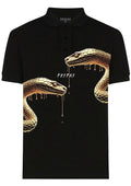 FesFas Snake-print | Áo Polo | Nam | Màu Đen