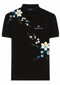 FesFas Floral-print | Áo Polo | Nam | Màu Đen