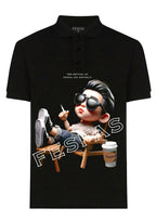 FesFas Boy-print | Áo Polo | Nam | Màu Đen