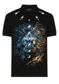 FesFas Lion-print | Áo Polo | Nam | Màu Đen
